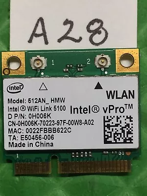 Intel 512AN_HMW VPro WiFi Link 5100 Dual-Band PCI Express Half Mini Card • $5.99