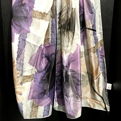 Bellissima Scarf Shawl Wrap Abstract Floral Multicolor Beige Purple Mom Gift New • $15.99