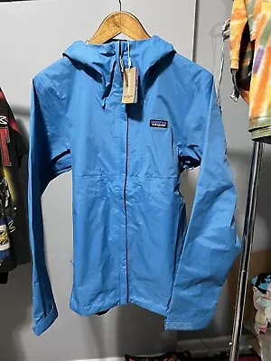 Mens Patagonia Torrentshell 3L Rain Jacket H2NO Full Zip Blue Sz S NWT • $125