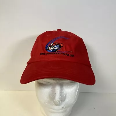 2003 BMW Motorrad Team USA BoxerCup Daytona Hat Red Hat Embroidered Vintage • $29.99