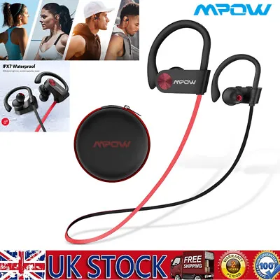 Mpow Flame Wireless Bluetooth Sports Headphones In-Ear Earbuds Headset Earphones • £17.99