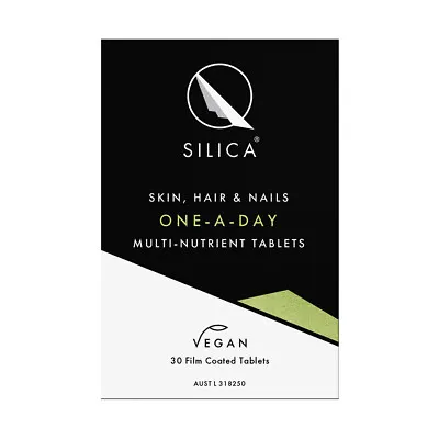 QSilica Skin Hair And Nail ONE-A-DAY (30 Tablets) VEGAN Silica Micronutrient • $39.93