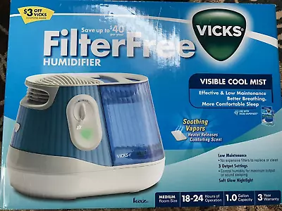 Vicks Filter Free Cool Mist Humidifier Model #V4450 – Soothing Vapors - 1 Gallon • $19.99