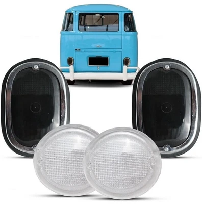 PAIR SMOKED Tail Light ASSEMBLY + TURN SIGNAL LENS 1962-71 Vw Bus  • $75