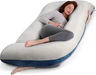 $55.51 • Buy Pregnancy Pillows For Sleeping 55 Inches U-Shape Full Body Pillow And Maternity