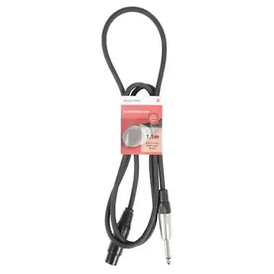 CHORD XLR Female To 6.35mm Mono Male Microphone Jack Lead 1.5m Black • £6.99