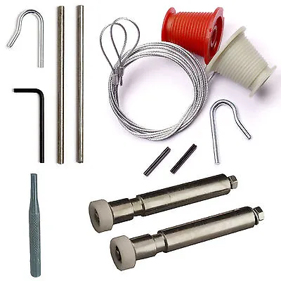 HENDERSON FULL REPAIR KIT Cables & Rollers (Nuts) Garage Door Spares Parts • £2.95