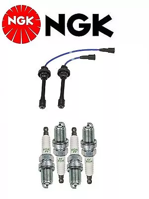 NGK Wire Set + 4 NGK Spark Plugs For Mitsubishi Eclipse L4; 2.4L 2000-2005 • $63.29