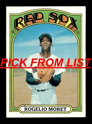 1972 Topps 2-249 EX/EX+ Pick From List All PICTURED • $0.99