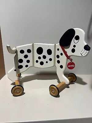 Vintage Dog Push/pull Toy Wiggling Wooden Flexible Spotty Name Tag Dalmation • $34.99