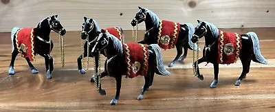 SET OF 5 Vintage 1950s Cast Metal Miniature Toy Horse Painted Animal Figure • $35