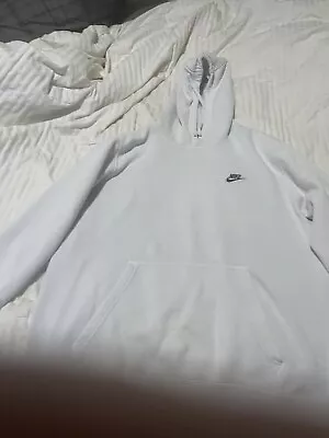 White Nike Pullover Hoodie Mens Size  Xl Faded • $15