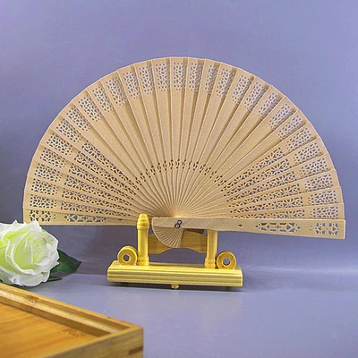 $6.91 • Buy 1xVintage Handheld Fan Chinese Style Fan Folding Hand Held Wooden Fan Sandalwood