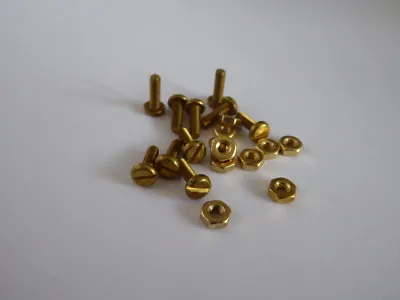 M2.5 Brass Panhead Screws With Nuts Quantity 20 • £9