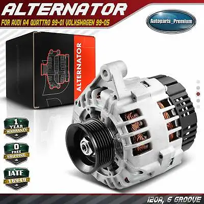 Alternator For Audi A4 Quattro 1999-2001 Volkswagen VW Passat 1999-2005 120A 12V • $96.99