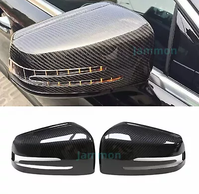 2x Real Carbon Fiber Side Mirror Cap Cover For Mercedes Benz W212 W204 W221 W218 • $101.20