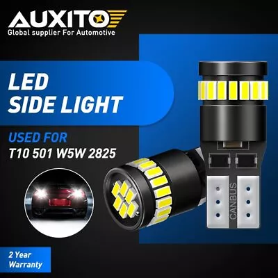 Auxito T10 W5w 501 24smd Led No Error Xenon White Side Interior Dome Light Bulb • $8.69