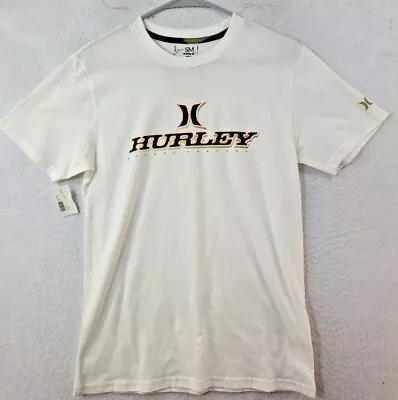 NEW Hurley Mens Small White Western Logo Short Sleeve T-shirt NWT • $16.19