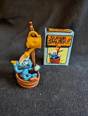 Super Smurf  Bathtub Complete  1983 Peyo Vintage  With Original  Box  1 Owner • $21