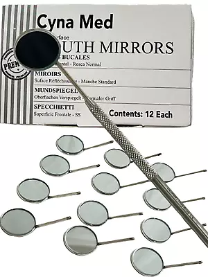 Dental Mouth Mirrors Size #5 Cone Socket Dental Instruments Pack Of 12 • $11.27