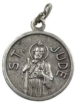 Vintage Catholic St Jude Silver Tone Religious Medal • $8.99