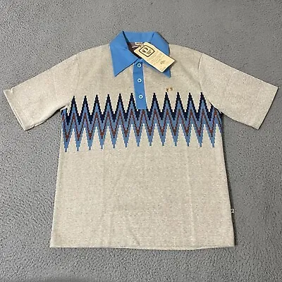 Hang Ten Polo Shirt Mens Medium Blue Vintage Surfing Surfer 70s Retro Casual • $89.95