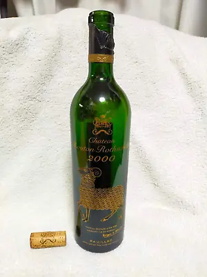 2000 Chateau Mouton Rothschild Empty 750ML Glass Bottle From Japan With Cork • $99