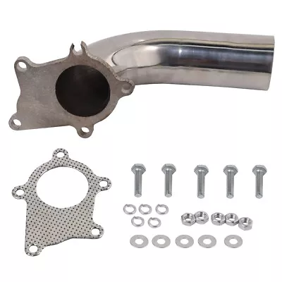 T3/T4 T04E 5 Bolt Flange Stainess 2.5  Turbo Exhaust Downpipe/Dump Pipe+Gasket • $41.99