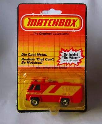 1983 Matchbox Airport Foam Tender Fire Engine Truck #54 Red 1:114 Superfast • $9.49