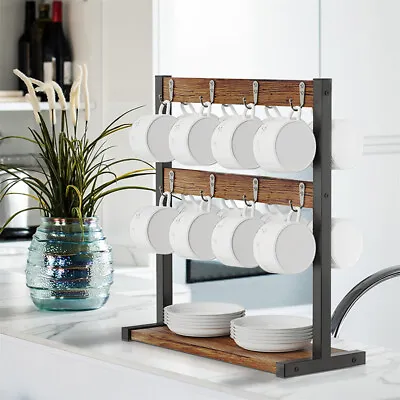 Large Coffee Mug Holder Stand Counter Mug Tree Coffee Station Kitchen Organizer • £19.96