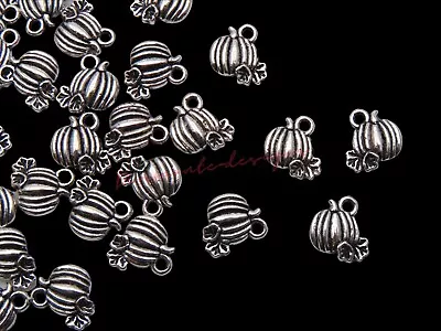 £2.39 • Buy 20 Pcs Tibetan Silver Dainty Halloween Pumpkin Charm 12mm Beading Jewellery G183