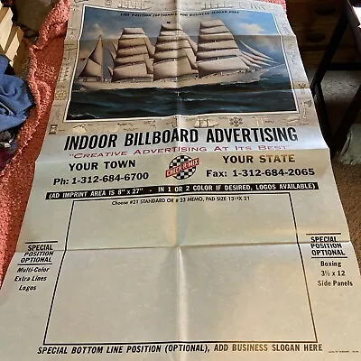 Vtg Indoor Billboard Ad Sign Sample Art The Kenilworth Litho Check-R-Mix Ad Ship • $10