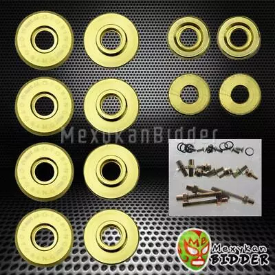 Gold Aluminum Motor Valve Cover Washer Seal Bolt Nut Kit B-Series B16A B18C  • $29.84