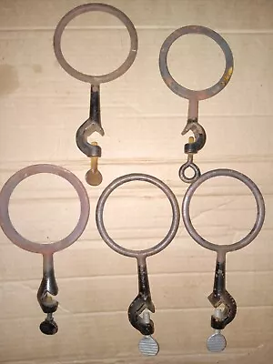 5 Ea. Vintage Chemistry Lab Fisher(?) Scientific Cast Iron Ring Lab Stand Clamps • $29.99