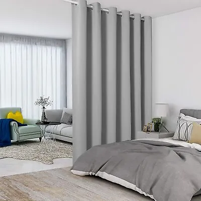 Lordtex Room Divider Blackout Curtain Privacy Soundproof Wide 8.3ft X 7ft GREY • $44.95