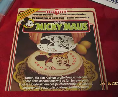 Set Of 6 Walt Disney Cake Stencils Mickey Mouse & Gang MICKY MAUS West Germany   • $14.99