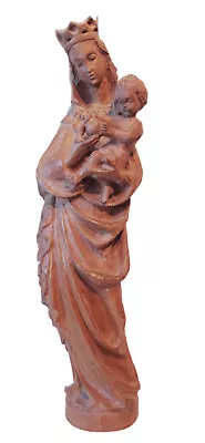 Old  Circa 1950 Santos Crowned   Virgin Mary/madona  Holding  Baby Jesus • $350