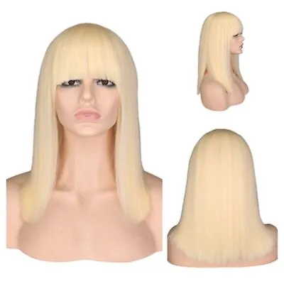 Halloween Party Hair Synthetic Hair With Bangs Short Bob Wig Cosplay Lolita Wig • £11.95