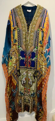 $142.50 • Buy Camilla Kaftan The Ringleader Vintage Piece Lace Up Fully Lined Silk One Size