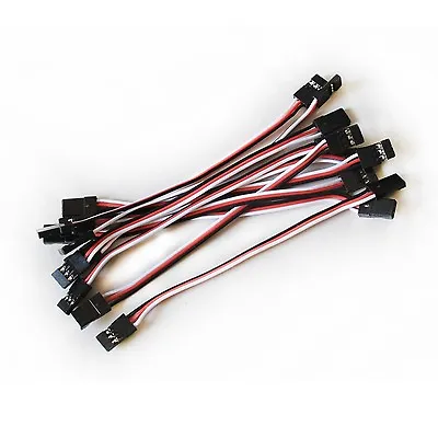 10pcs 10cm Quadcopter Servo Extension Lead Futaba JR Male To Male Wire Cable  • $2.48