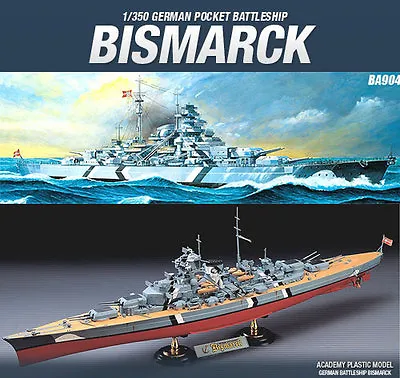 1/350 Bismarck German Battleship #14109 Academy Model Kit  • £554