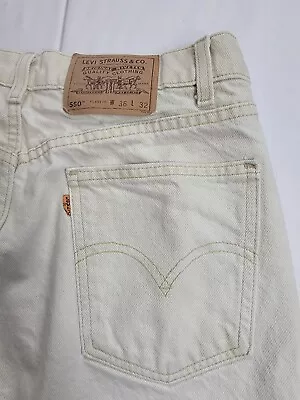 VTG Levis 550 M's Sz 35x31 (MEASURED) Straight Relaxed Fit Orange Label USA Jean • $39.99