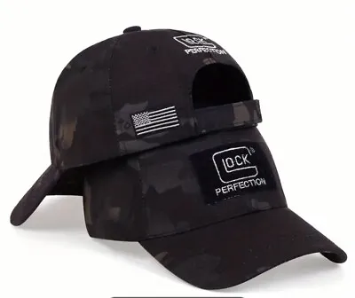 🔥 Glock Perfection Hat One Size Fits All Tactical Hat Baseball Cap Black Camo • $14.99