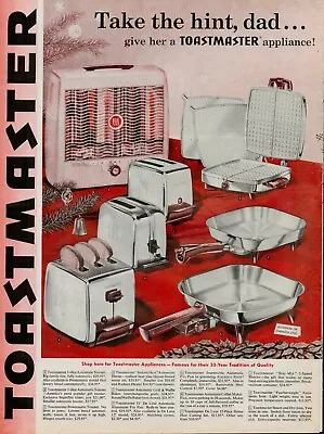 1959 Home Kitchen Appliance Toaster Toastmaster 1950s Vintage Print Ad Christmas • $9.93