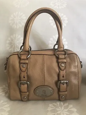 $89.95 • Buy Fossil Maddox Brown Leather Satchel Purse Handbag