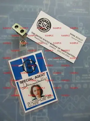 $13.99 • Buy X - Files Fox Dana Scully's (Gillian Anderson) FBI ID Badge & Business Card