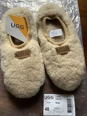 UGG Lucina Beige Slipper 40 BNWT  • $30