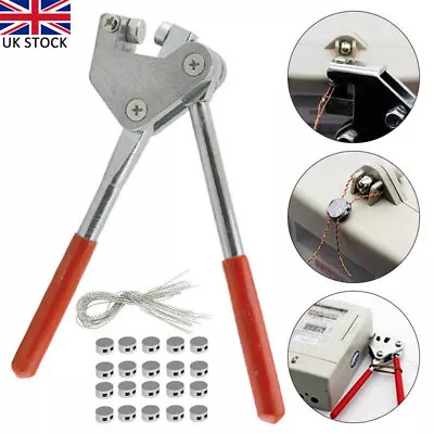 Sealing Plier Kit 20 Security Lead Seal Electric Meter Lead Tag Diameter 10mm • £11.99