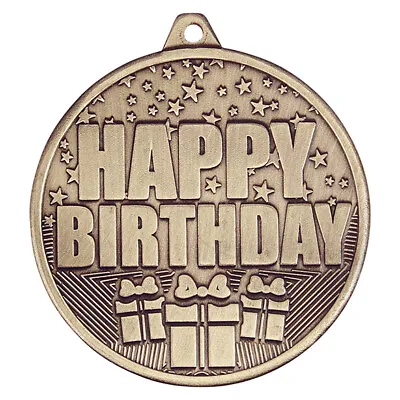 Cascade HAPPY BIRTHDAY 50mm Iron Medal FREE ENGRAVING RIBBON & UkP&P Celebration • £3.25