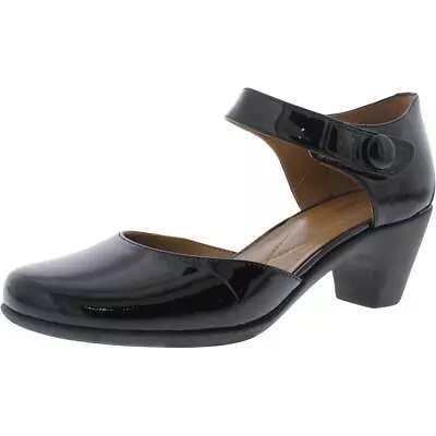 Easy Spirit Womens Clarice Black Mary Jane Heels Shoes 9 Wide (CDW) BHFO 7224 • $24.99